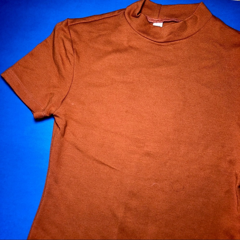 AMERICAN APPAREL MOCKNECK TOP SMALL SIZE S SM AA